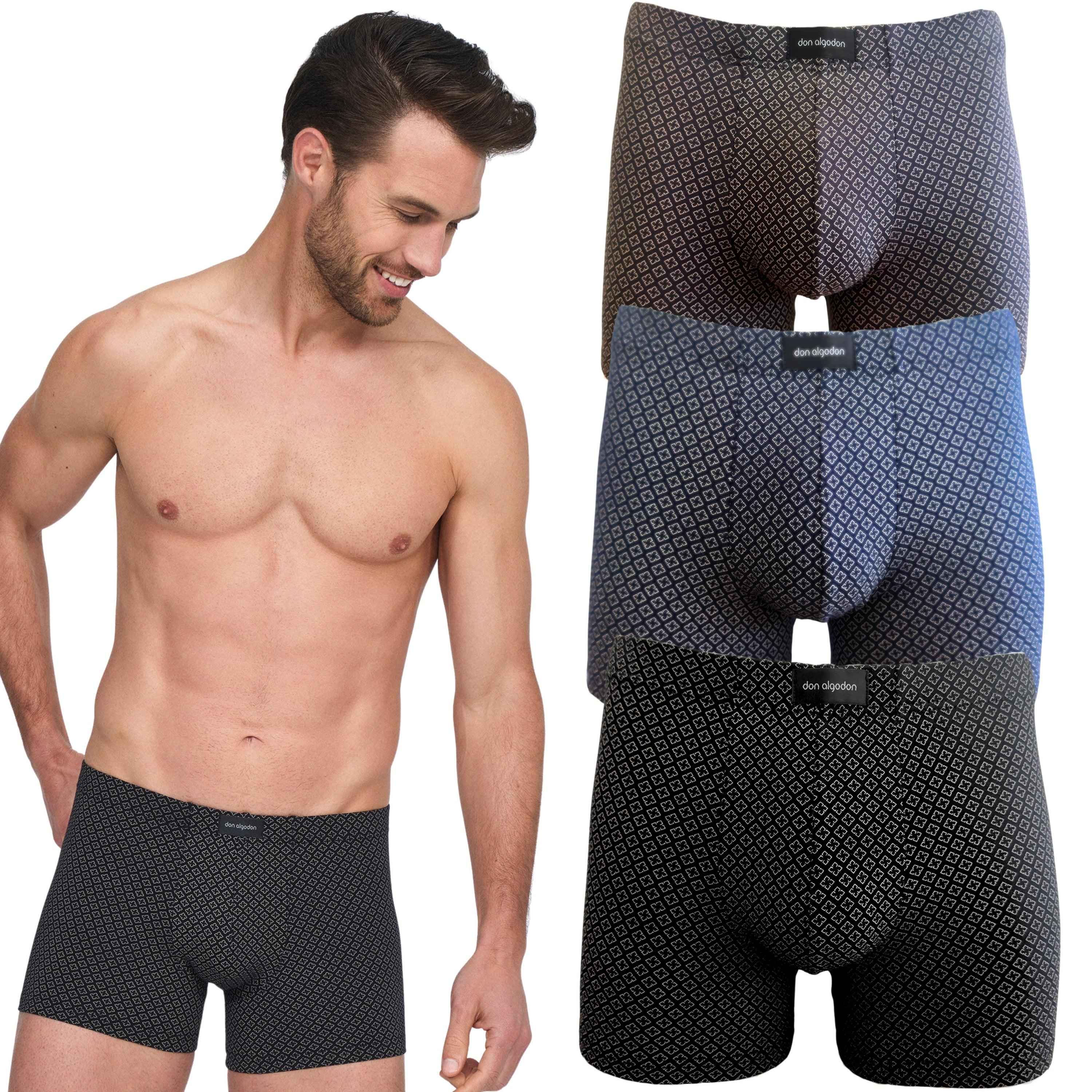 Don Algodon Premium | Pack 3 Boxers para Hombre | Algodón Suave y Transpirable