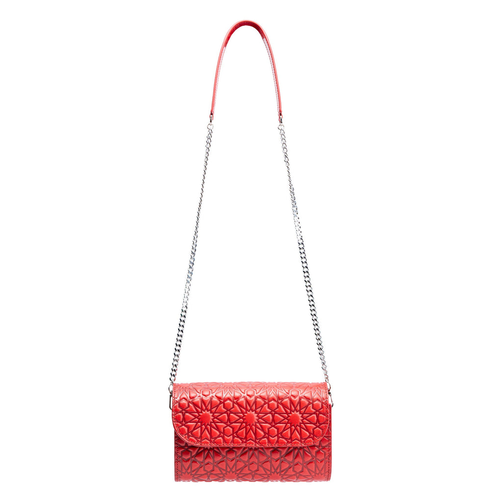 Small Leather Hand Bag Red - Bayarcal