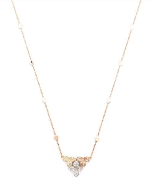 Pasquale Bruni Mixed Gold Diamond Necklace — Rose Gold