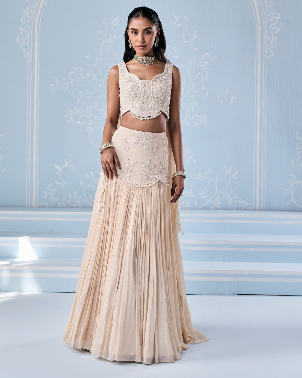 Marine Lehenga Set By KYNAH, Luxury Indian Fashion & Bridal Wear