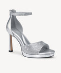 SleekRise Strapped Platform Heeled Sandal - Silver / US 7.5 | EU 38 | UK 5.5
