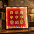 Marco de fotos personalizado 3-12 fotos Museo Americano con tira de luz Decoración de la habitación de estudio Regalo de cumpleaños para amigos Familia
