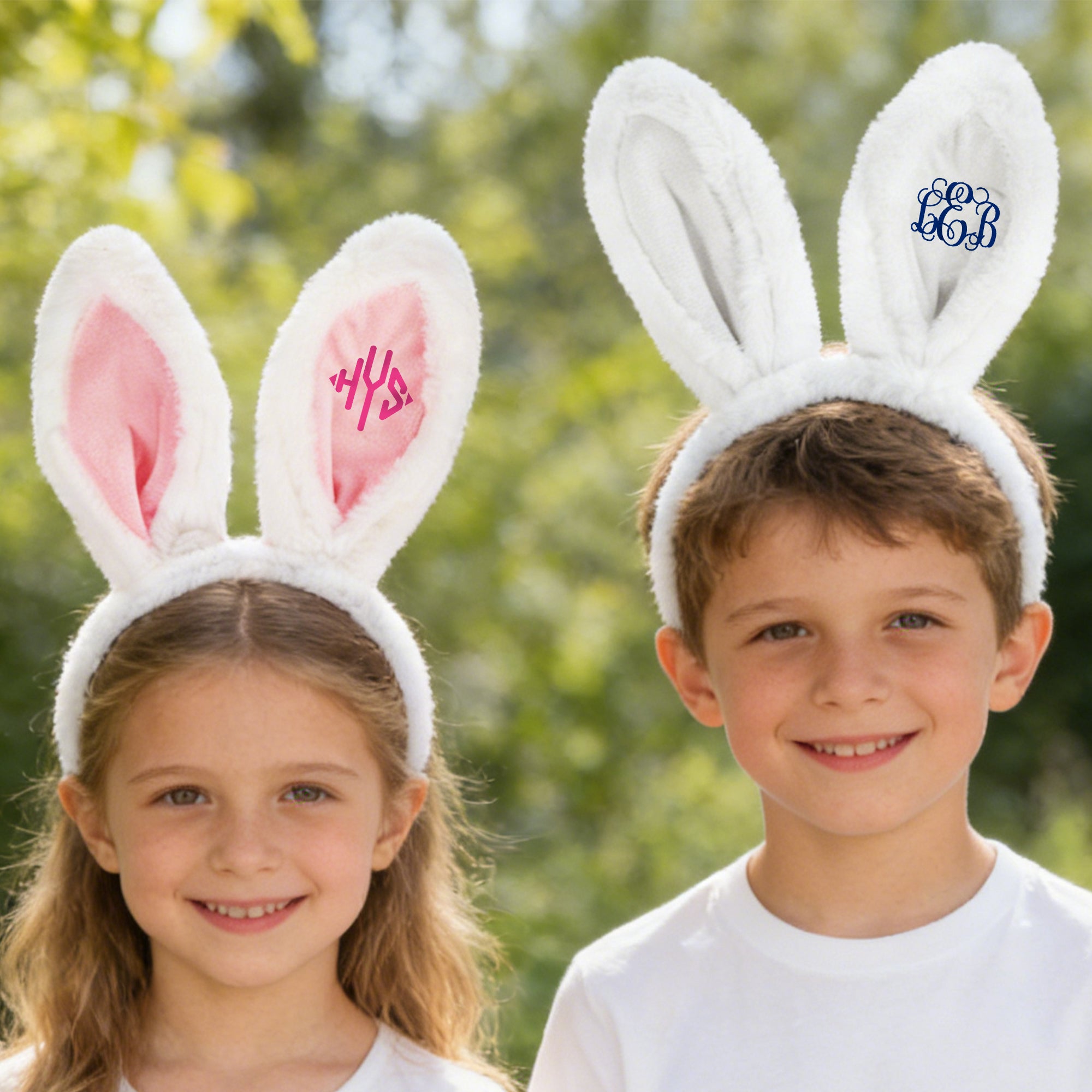 Diadema personalizada con monograma de Pascua Orejas de Conejo con letra Cumpleaños Fiesta de Pascua Regalo para niños Niñas Niños