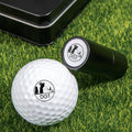 Sello personalizado para pelota de golf con inicial en monograma a color con caja de almacenamiento regalo de cumpleaños para golfistas
