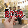 Personalizado 2026 Graduación Cap Pergamino Impermeable Pegatinas con Nombre Juego de 2 Graduación Fiesta Decoración Favor para Graduados