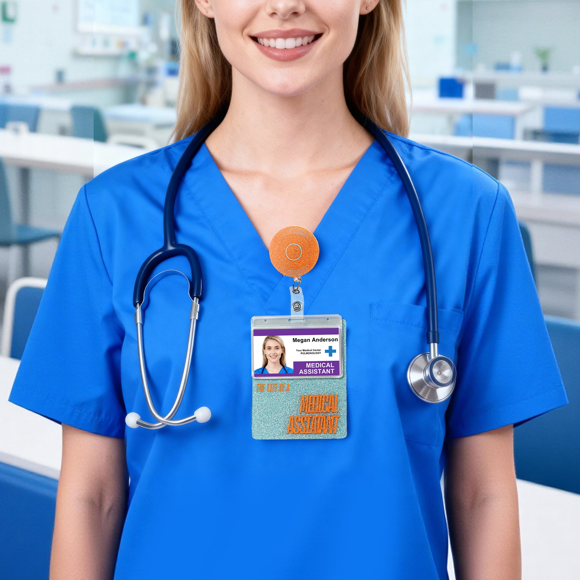 Funda de credencial acrílica personalizada Showgirl con nombre para uso diario Regalo del Día de la Enfermera para enfermeras y médicos