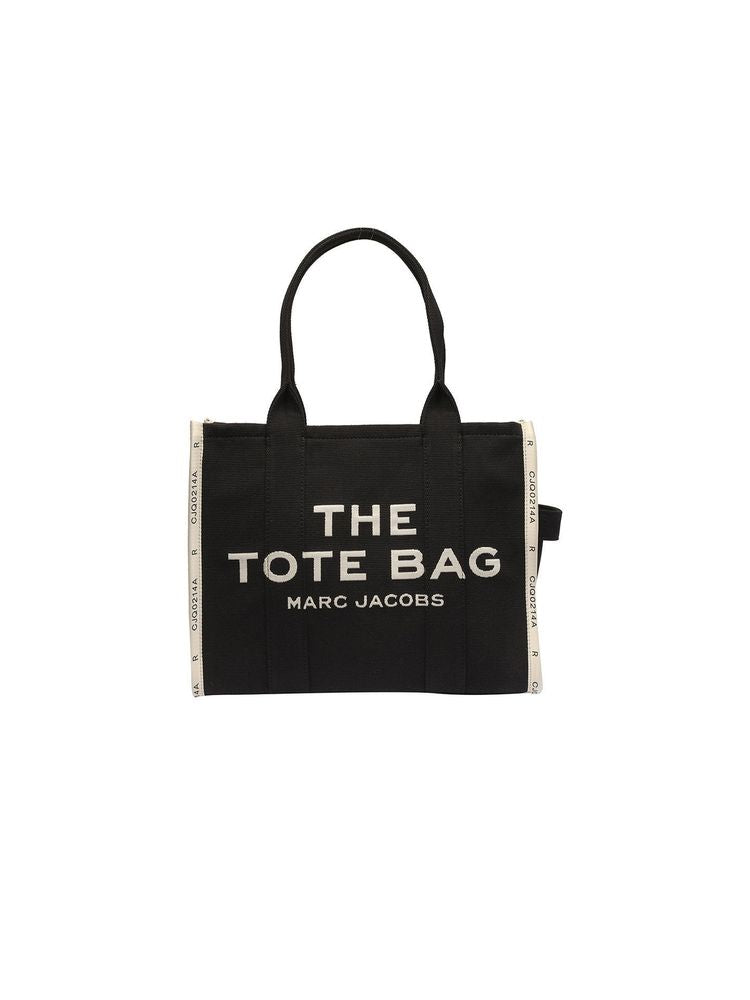 Marc Jacobs Cotton Canvas Tote Bag — Black
