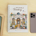 Cuaderno de espiral A5 personalizado con título y texto Inspirado en el estilo bohemio de la librería vintage Vides florales Regalo de cumpleaños de vuelta al cole para ratones de biblioteca