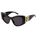 Balenciaga BB0287S001 Oversized Squared Frame Sunglasses — Black