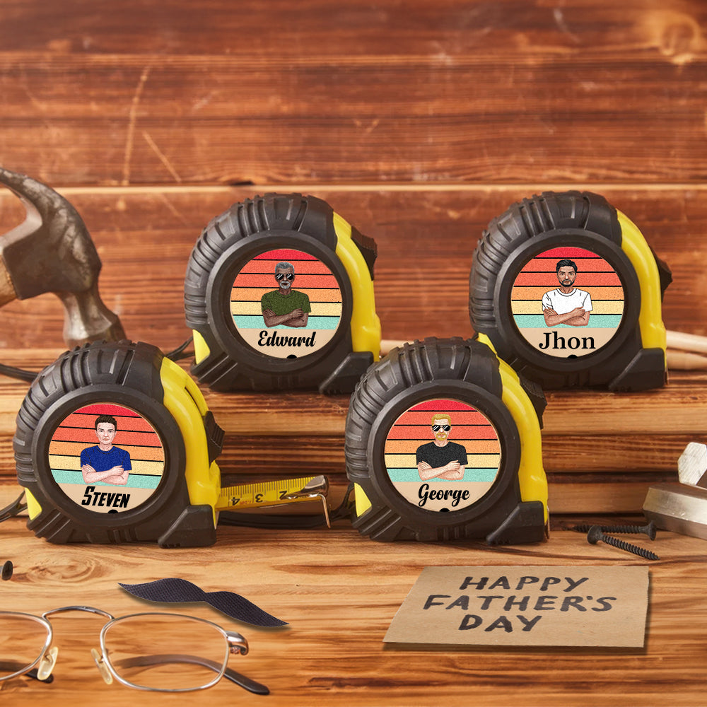 Cinta métrica personalizada con nombre y pulsera hecha a mano Herramienta regalo de cumpleaños Día del Padre para arquitectos Artesanos