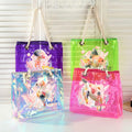 Bolsa de viaje con nombre Personalizada Watercolor Sea Animal Waterproof Transparent Tote Bag with Name Mother's Day Birthday Beach Party Gift for Woman