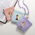 Cruz personalizada Libro de la Biblia Personaje de dibujos animados Oración PU Bolsa de cuero Rosario con nombre Bautizo Confirmación Regalo para la mujer cristiana