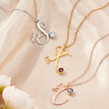 Personalizada Mariposa Inicial Birthstone Collar Dainty Joyería Cumpleaños Aniversario de regalo para las mujeres