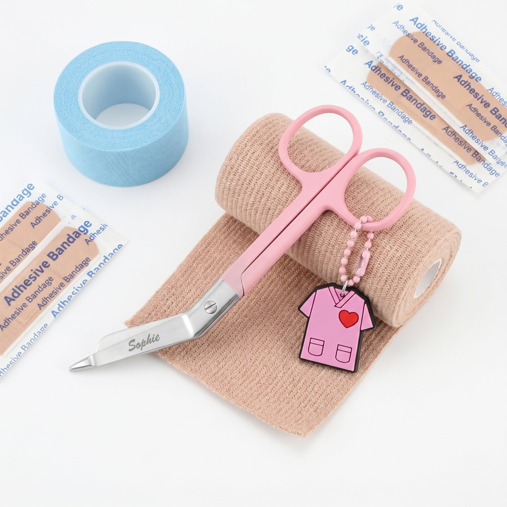 Uniforme de enfermera personalizado Tijeras para vendajes ligeras y portátiles con nombre Día de la enfermera Regalo de graduación para enfermeras Veterinarias Estudiantes de medicina