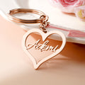 Llavero Hueco Personalizado en Forma de Corazón con Nombre Bolso Bolsos Accesorios Regalo de Cumpleaños para Mujer Niña