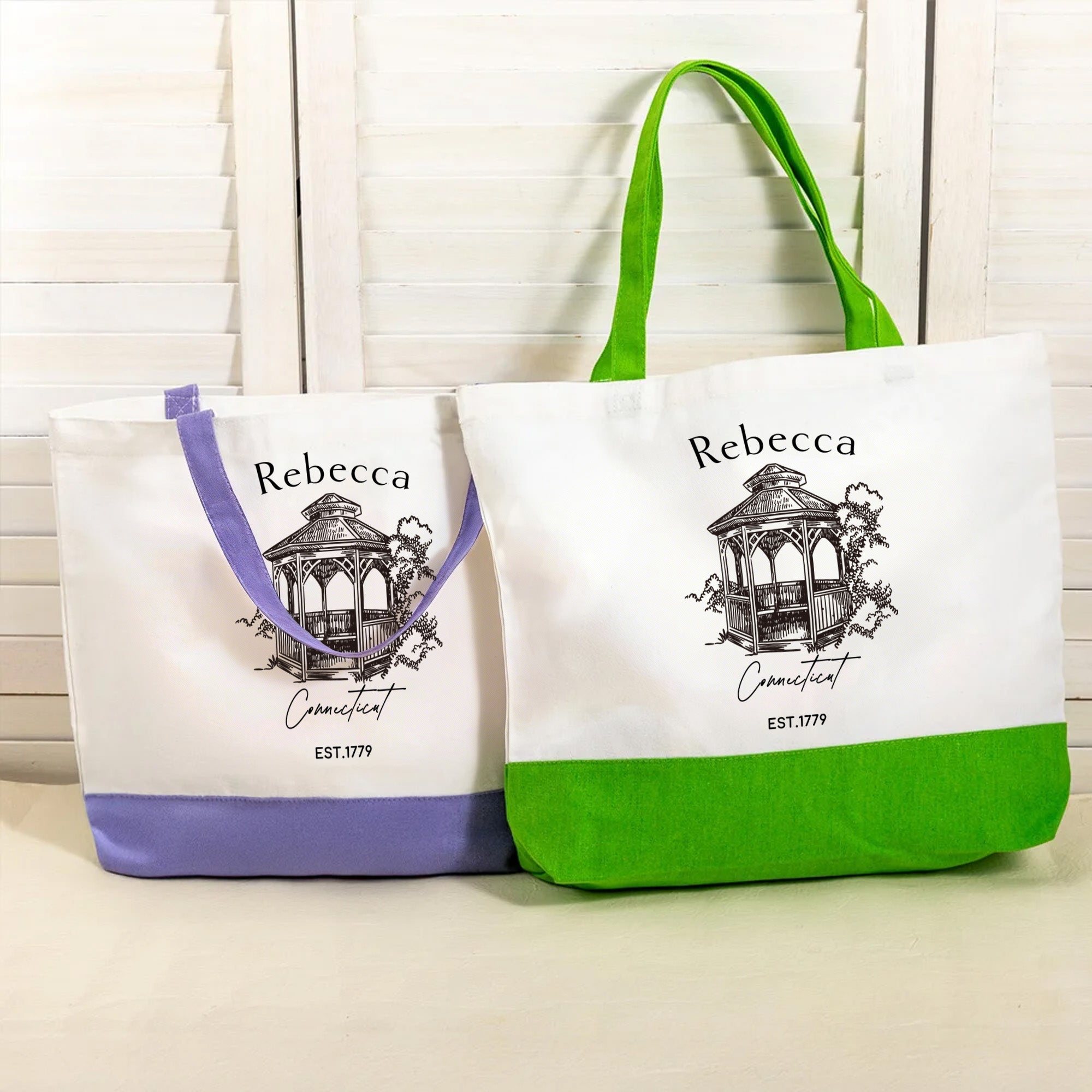Personalizada Gilmore Girls Stars Hollow Gazebo Bolsa de gran capacidad con nombre Uso diario Regalo de cumpleaños para mujer Niña