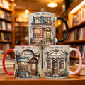 Taza de cerámica personalizada Take Me To Bookstore 11 oz 15 oz con nombre Cumpleaños Aniversario Regalo de Navidad para los amantes de los libros Libreros