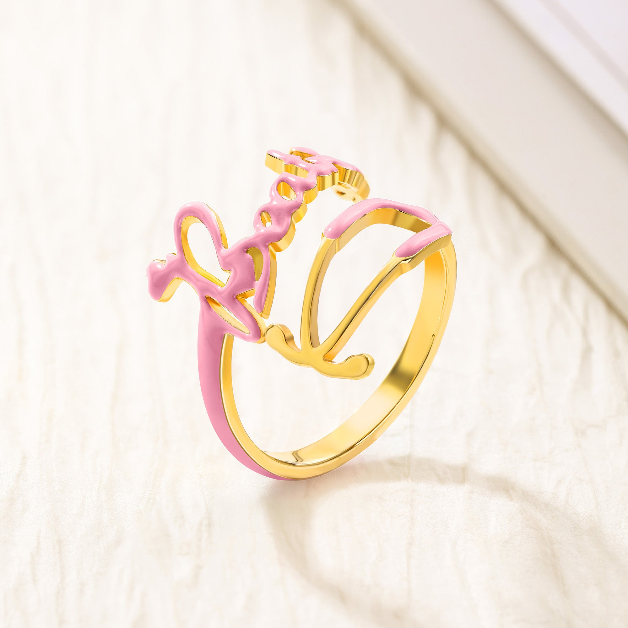 Personalizada Multicolor Estetoscopio Nombre Esmalte Anillo Joyería Dainty Apreciación Cumpleaños Regalo de Navidad para la Enfermera Personal Médico Graduado