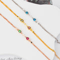 Personalizada Doble Peces Cruz Birthstone Pulsera Ajustable Dainty Joyería Religiosa Bautizo Cumpleaños Regalo para Mujeres Creyentes