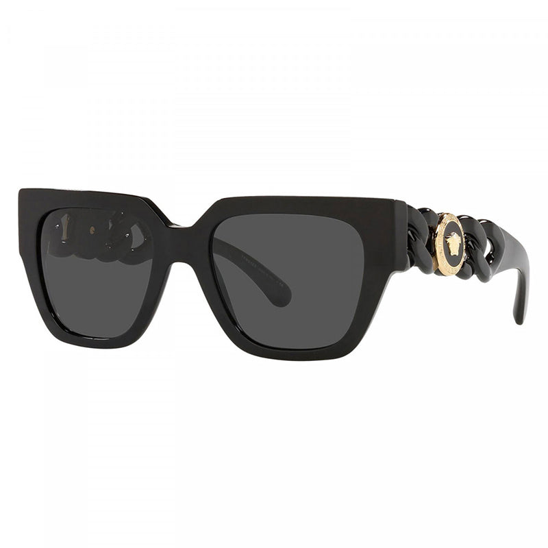 Versace Oversized Square Dark Lens Sunglasses — Black