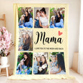 Manta Suave Personalizada 7 Fotos con Apodo y Texto Decoración del Hogar Regalo del Día de la Madre para Mamá Abuela