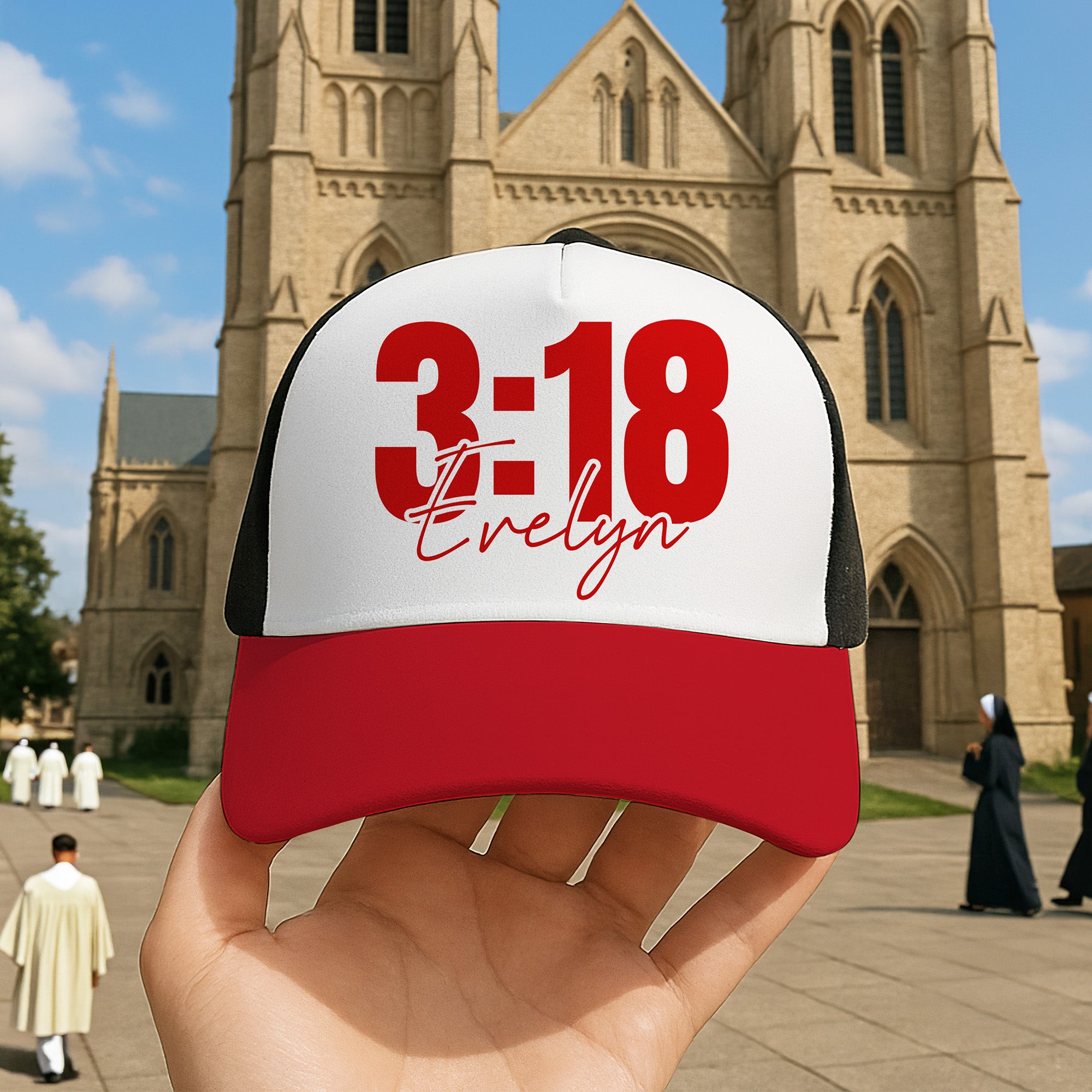 Personalizada Multicolor Versículo de la Biblia Gorra de Béisbol Gorra Ajustable con Nombre Día Religioso Cumpleaños Bautizo Regalo para Cristiano