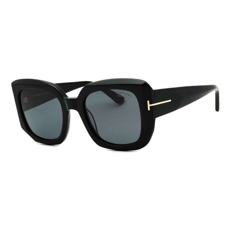 Tom Ford FT1220 Square Acetate Sunglasses — Black
