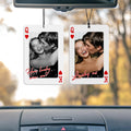 Ambientador de coche personalizado How Lucky Are We Photo Playing Card Pareja Regalo de San Valentín Aniversario para parejas