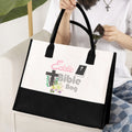 Personalizada Cruz Floral Biblia Gran Capacidad Bolsa de Lona con Nombre Accesorios de Viaje Bautizo Cumpleaños Regalo para Mujeres Cristianas