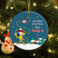 Gorro de Papá Noel personalizado Marsupilami de cola larga Adorno navideño con nombre Regalo de Navidad para familia amigos | Callie × Marsupilami