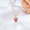 Collar Personalizado de Mariposa con Piedra de Nacimiento Dije de Buena Suerte Joyería Cumpleaños Aniversario Día de la Madre Regalo para Mujer