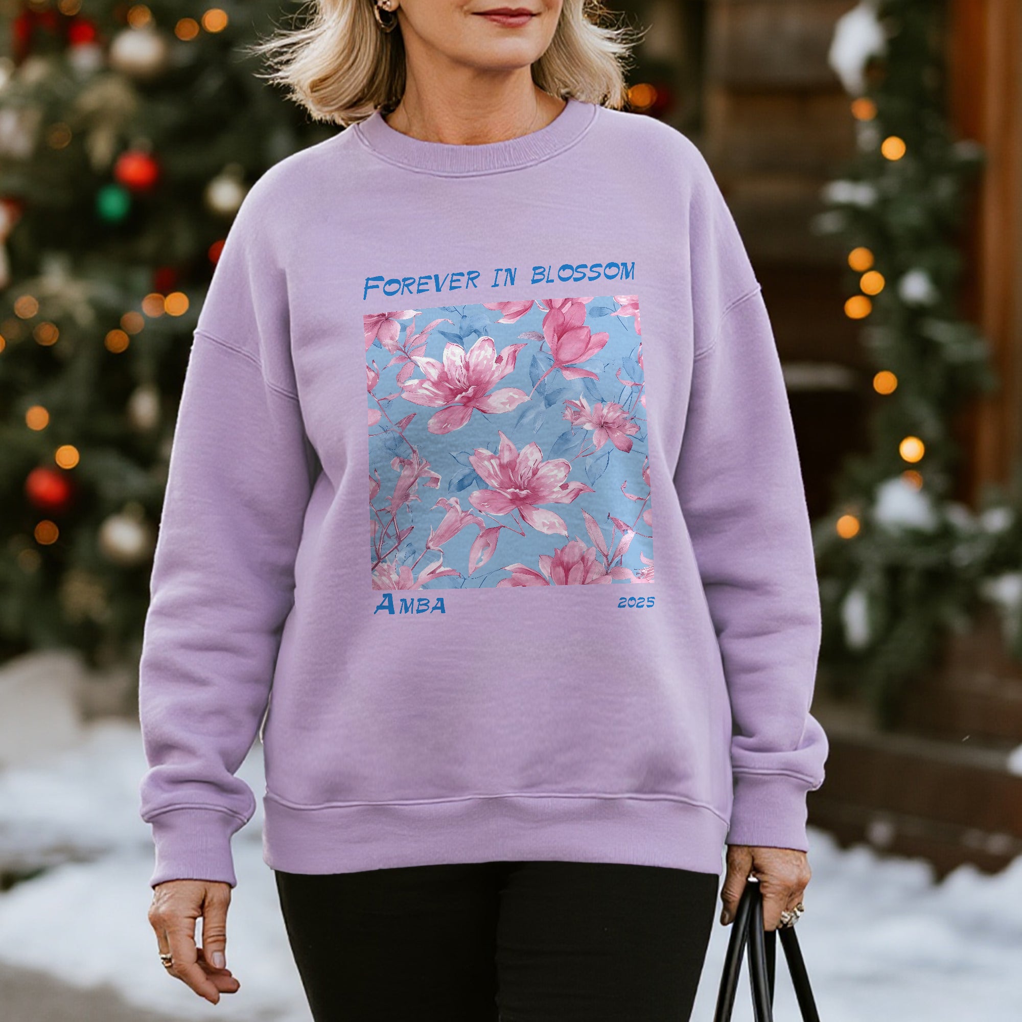 Personalizado Multicolor Blooming Flores Diseño Suave Camiseta Sudadera con Nombre y Texto Cumpleaños Regreso a la Escuela Regalo de Ducha Nupcial para Mujeres
