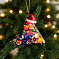 Sombrero de Santa Personalizado Luces de Navidad Billar Ornamento de acrílico con nombre Decoración del hogar Regalo de Navidad para los amantes del billar