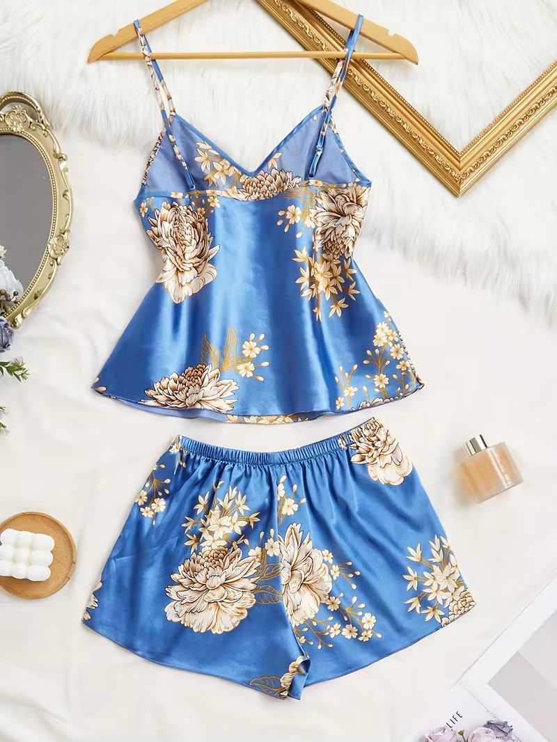 PIJAMA SATÉN 2 PIEZAS – AZUL-VOYAGE EASE