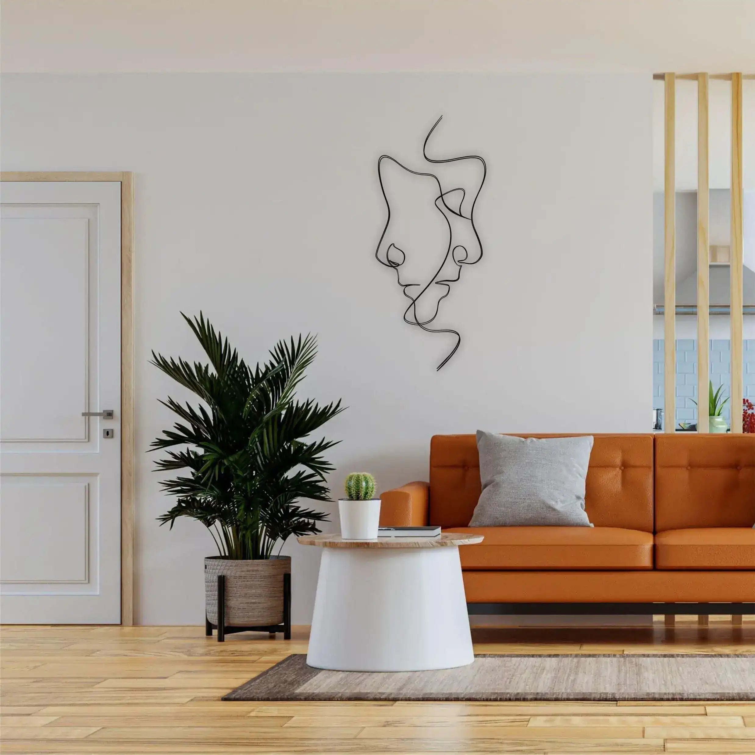 2 Face Minimalist Metal Wall Decor