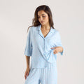 Lounge Underwear Modal Short Sleeve Pyjama Shirt - Blue Floral