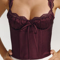 Lounge Underwear Eledora Corset Top - Plum