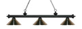 Z-Lite Riviera Matte Black with Brushed Nickel Shade