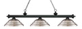 Z-Lite Riviera Matte Black with Brushed Nickel Stepped Shade