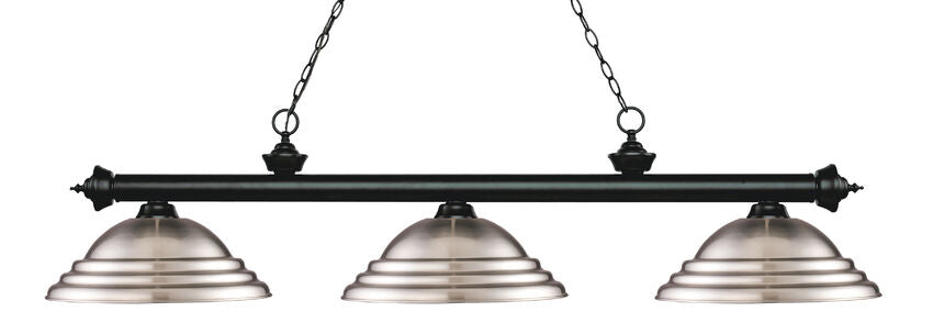 Z-Lite Riviera Matte Black with Brushed Nickel Stepped Shade