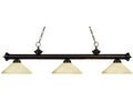 Z-Lite Riviera Angle Golden Mottle Pool Table light
