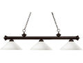 Z-Lite Riviera Angle Matte Opal Pool Table light