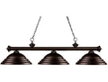 Z-Lite Riviera Bronze Stepped Pool Table light