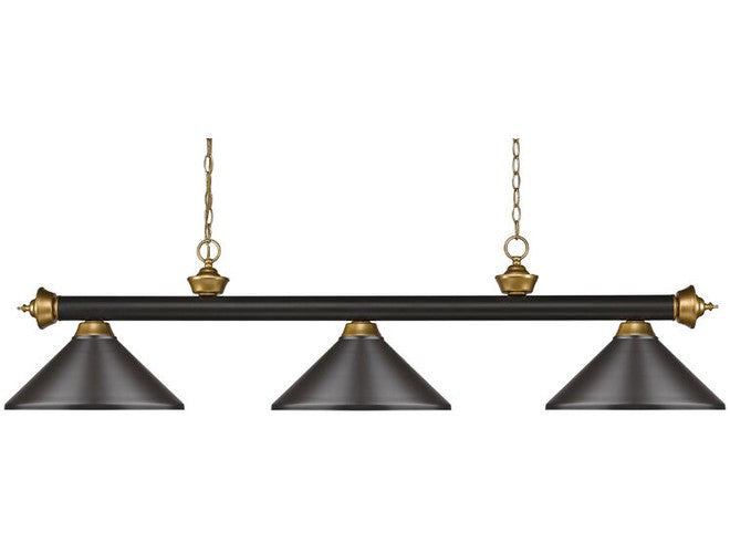 Z-Lite Riviera Bronze with Satin Gold Accents Light