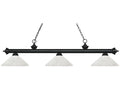 Z-Lite Riviera Matte Black with Angle White Linen Light