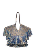 Zimmermann Woven Fringe Tote Bag — Beige