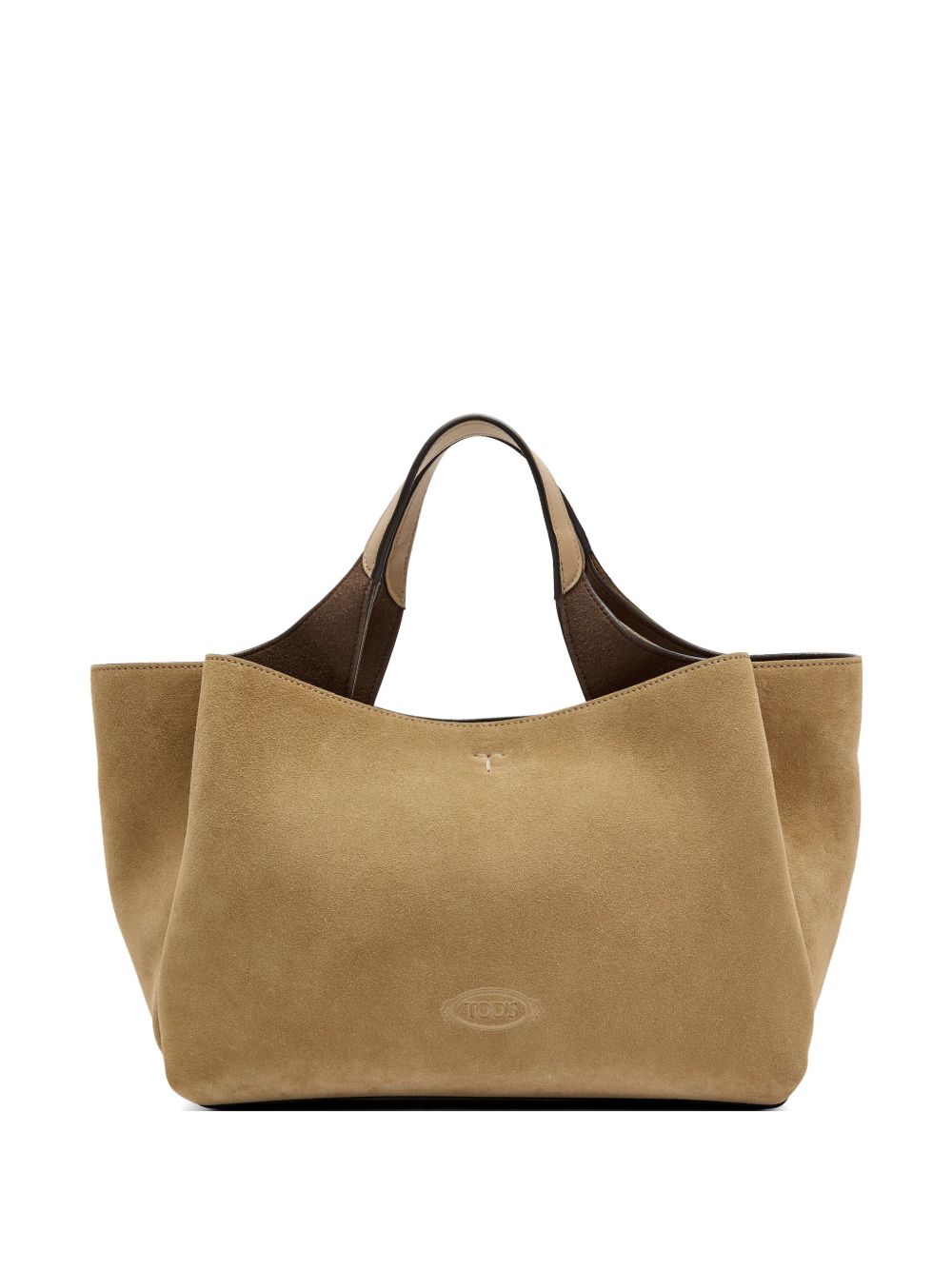 Tod'S Suede Top-Handle Tote Bag — Caramel