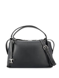 Tod'S Pebble-Grain Leather Shoulder Bag — Black