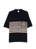Paul Smith Signature Stripe Knit Shirt — Navy