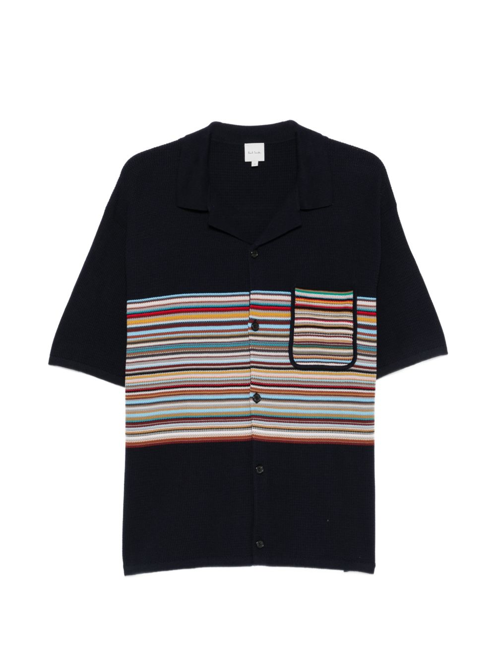 Paul Smith Signature Stripe Knit Shirt — Navy